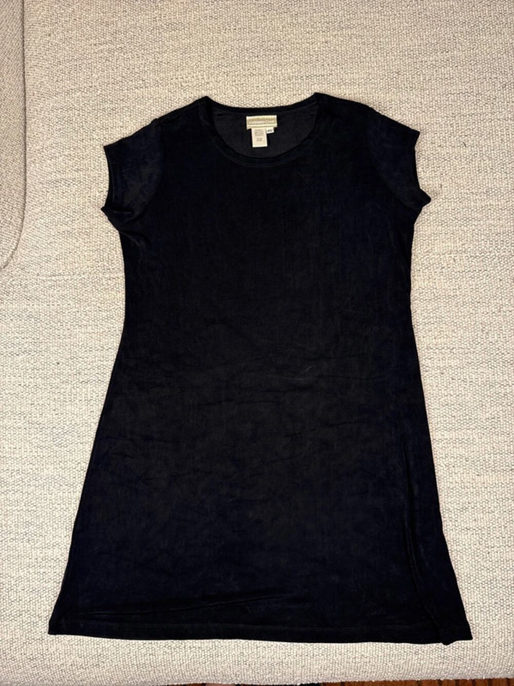 Black Coldwater Creek silky slip dress summer - size PL